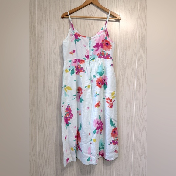 Joules ZOEY V NECK STRAPPY DRESS Aqua Stripe Rose Size US 8- NWT - Picture 10 of 10